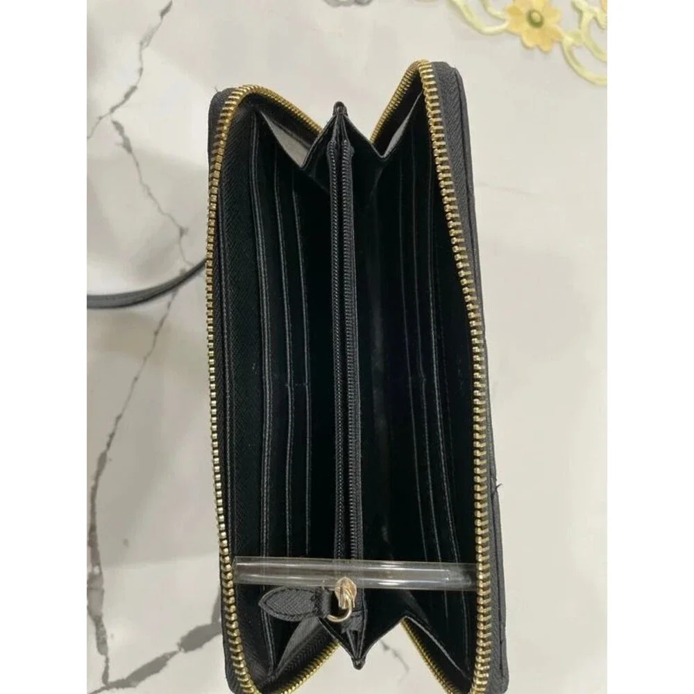 DKNY euc leather quilted wristlet/wallet